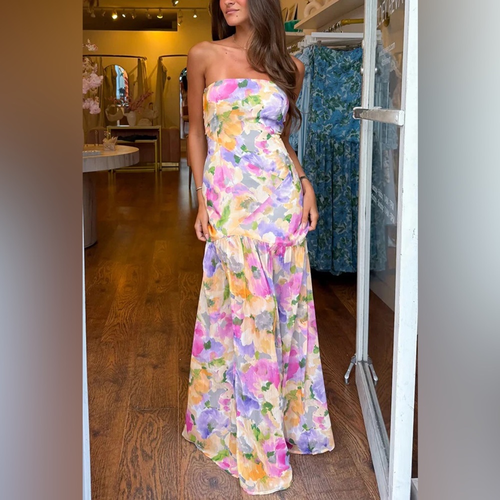 Floral Multicolor Maxi Dress